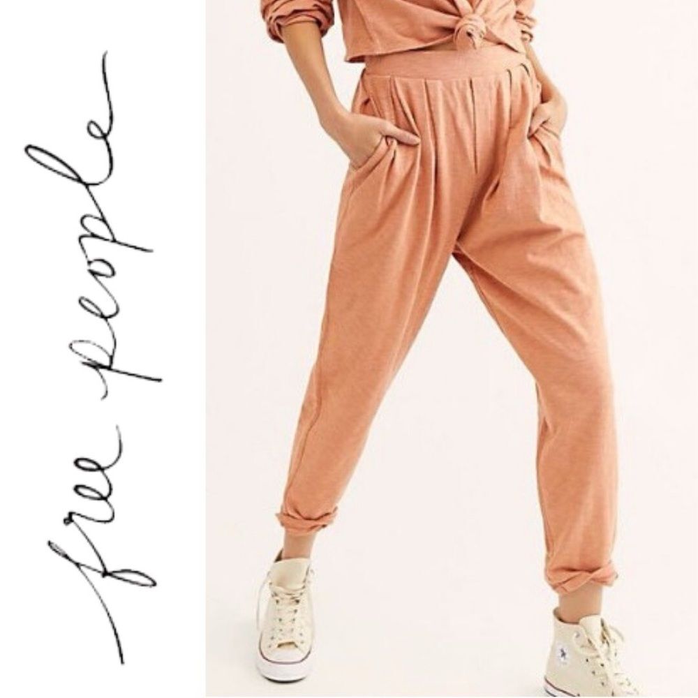 Free People Beach Culver City Pleated Harem Lounge Pants XS Cotton Pockets